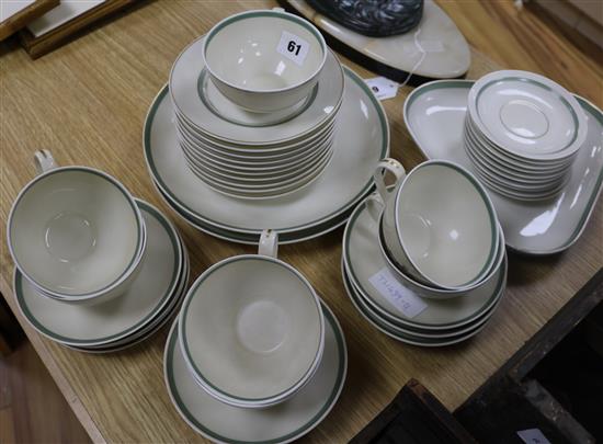 A quantity of Royal Copenhagen Quaking Grass pattern tableware